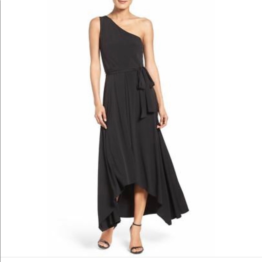 Vince Camuto Black One Shoulder Dress Size 16W